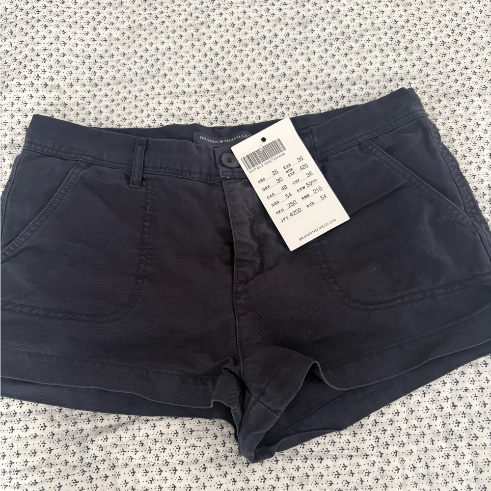 Brandy Melville Navy Blue Shorts New With Tags